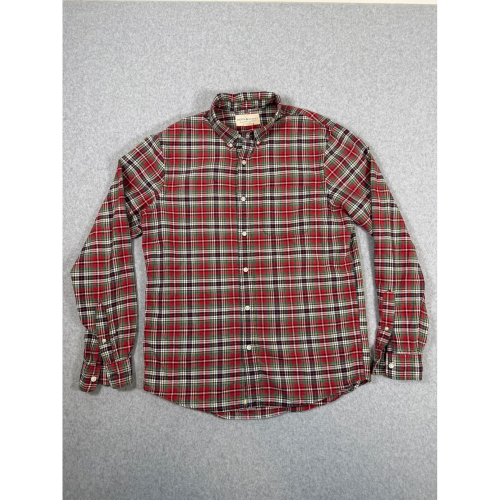 Denim & Supply Ralph Lauren Mens M Red Plaid Tartan Cotton Button Down Shirt